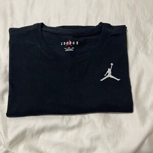 Jordan Black Tee with Red Logo